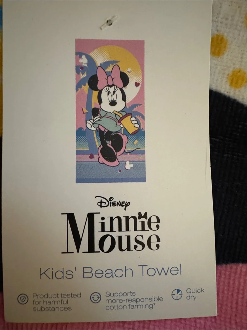 The Big One - Kids Disney, Minnie Mouse Beach Towel NWT